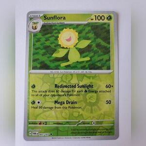 Sunflora 7/167 | Twilight Masquerade | Reverse Holo Uncommon | NM | Pokemon TCG